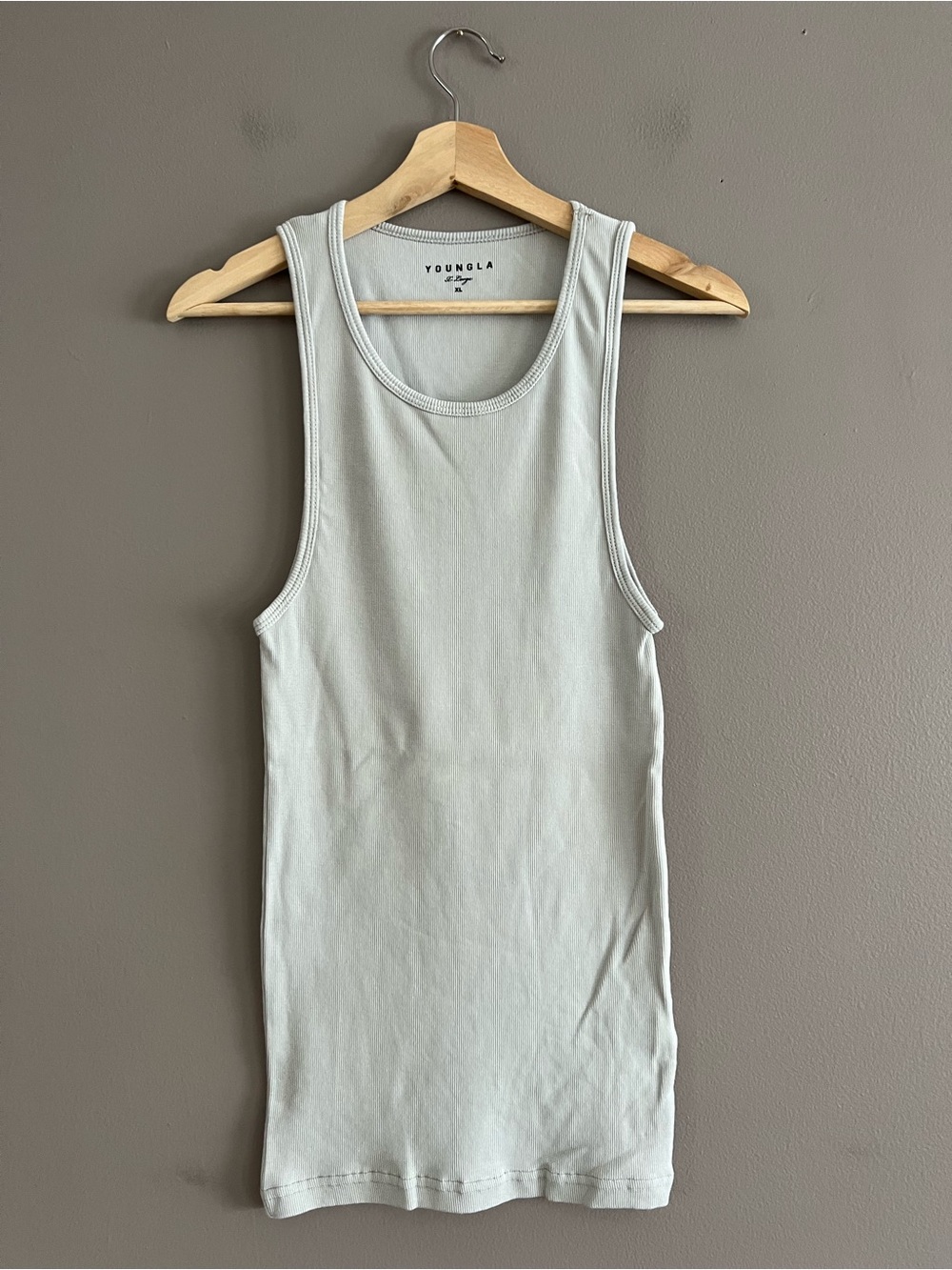 YoungLA Mens Wife Lover Tank Top Ribbed Cotton Stretch Gym Workout Bodybuilder